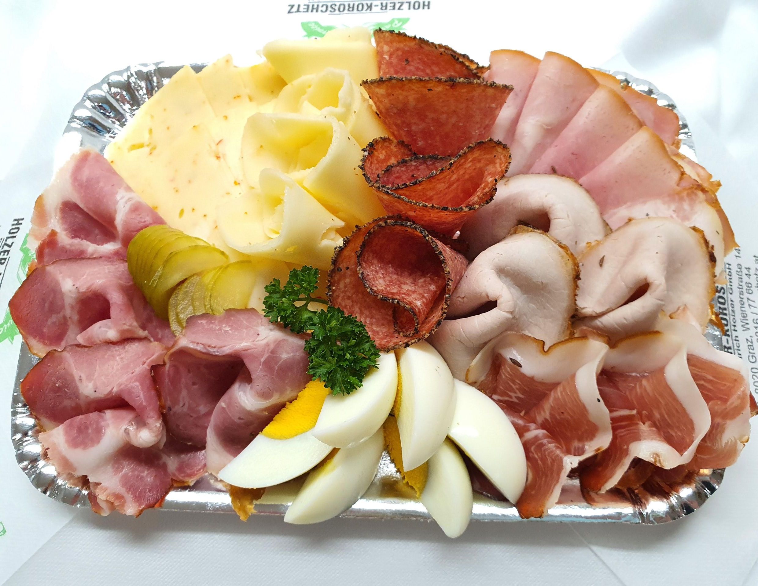 Aufschnittplatte "Ohne Schnickschnack" für ein bis zwei Genießer 